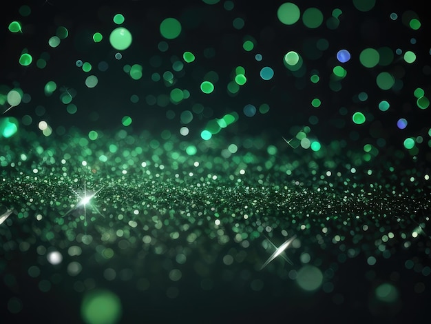 Photo green glitter abstract background