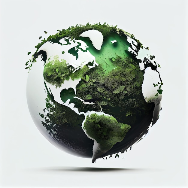 A green globe with the word " save " on it.