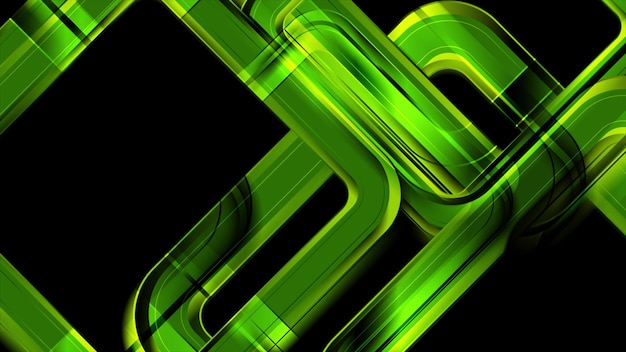 Green glossy squares abstract hitech design