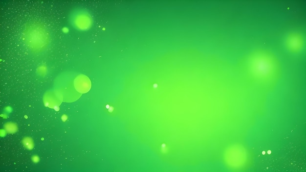 緑の光る粒子の背景