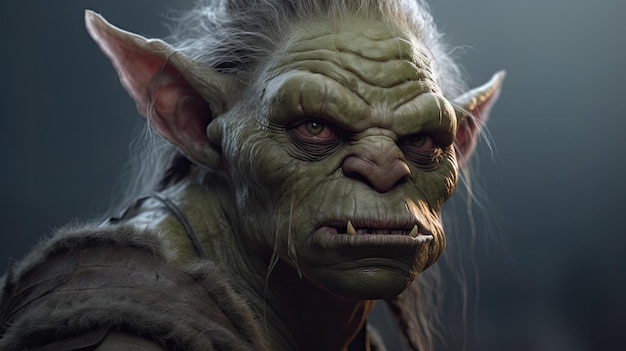 A green goblin with long ears and large ears