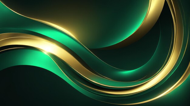 Photo green gold abstract luxury background