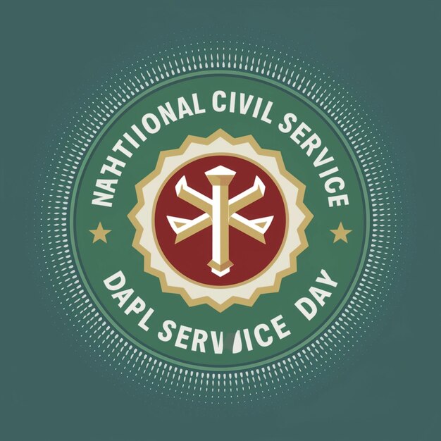 Photo a green and gold logo for the national war service