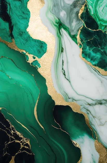 A green and gold marble texture wallpaper