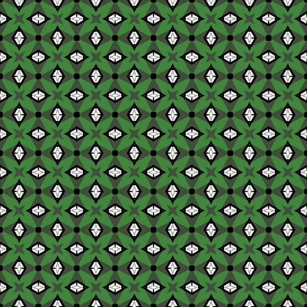 Photo a green and gold pattern with a diamond shaped design.