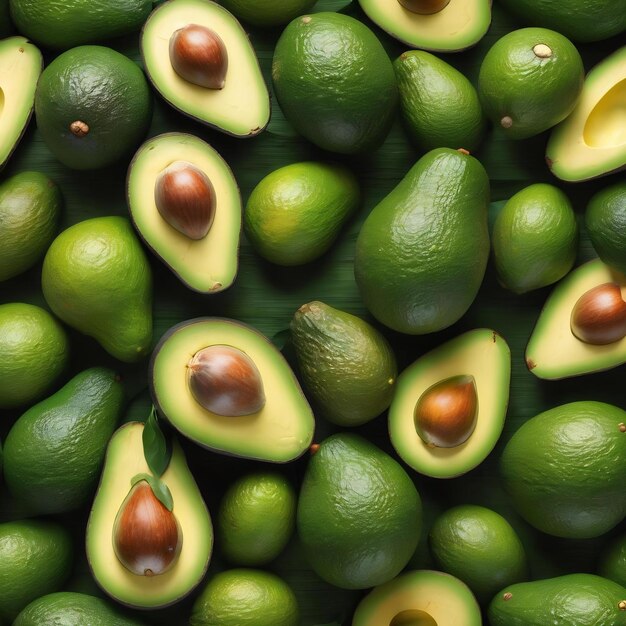 초록색의 익은 아보카도 영양이 풍부한 슈퍼 채식주의 음식 맛있고 건강한 창조를 위해