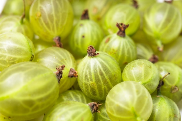 Green gooseberry as a background close up