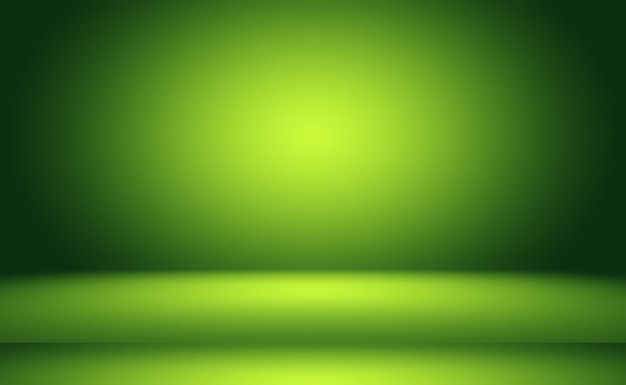 Green gradient abstract empty room