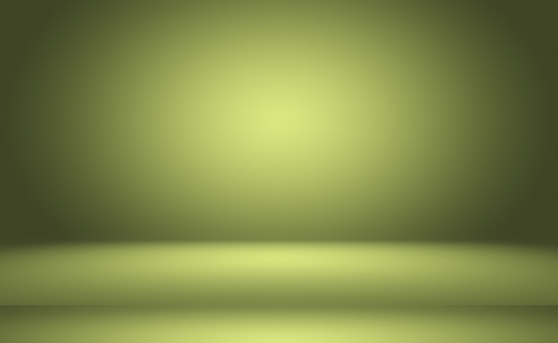 Green gradient abstract empty room