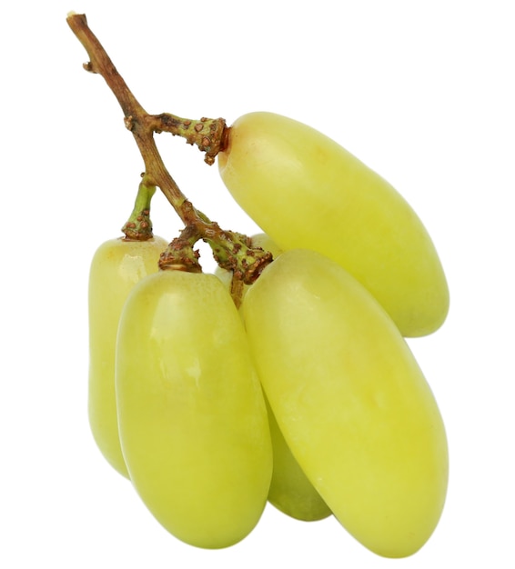 Green grape isolated on white background