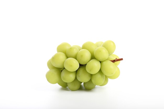 Green grape isolated in white background