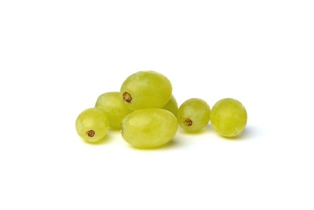 Green grape isolated on white 