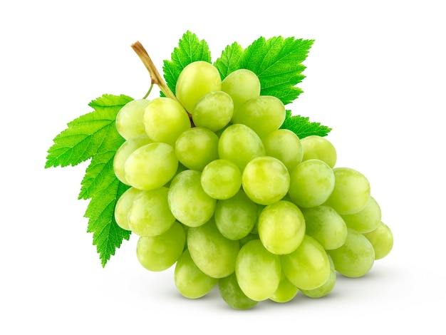 Green grape isolated on white 