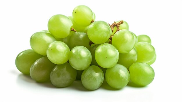 green grapes isolated on white