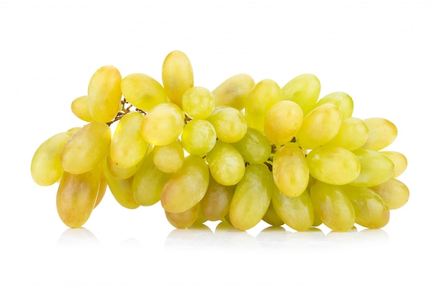 Green grapes isolated