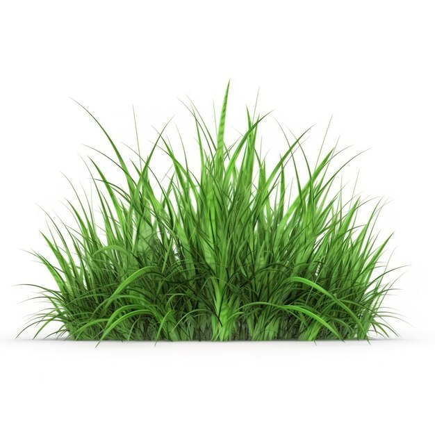 Поле зеленой травы, изолированное на белом фоне, генерирует ai
