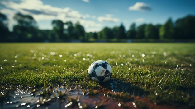 Photo green grass field