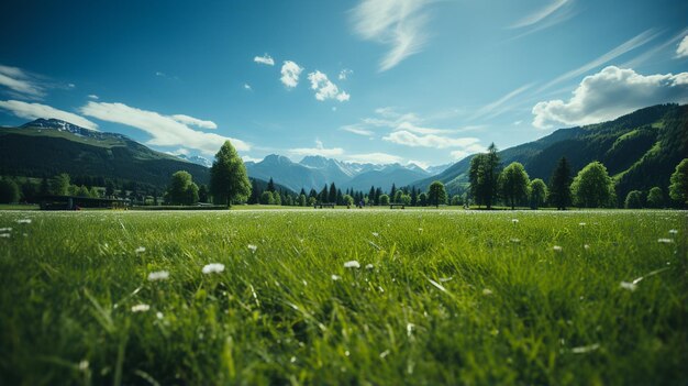 Green grass field