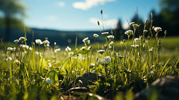 Green grass at field