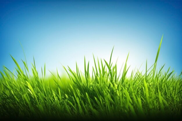 Green grass horizon background