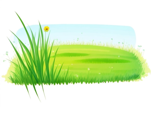 Photo green grass in isolated lawn meadow vibrant natural background