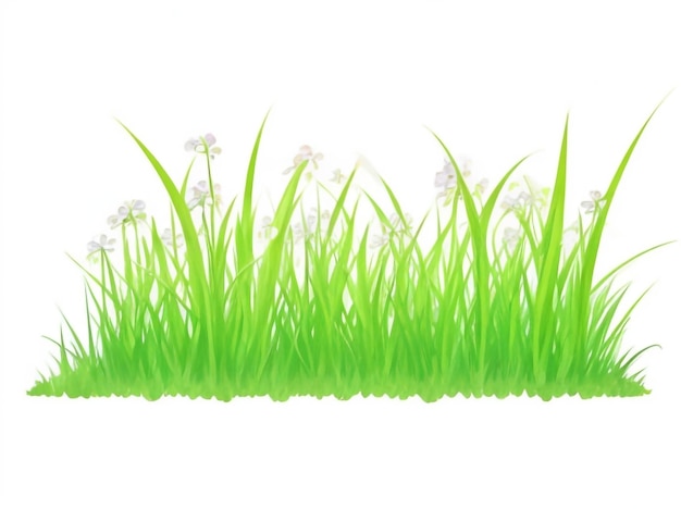 Foto l'erba verde in un prato isolato sullo sfondo naturale vibrante