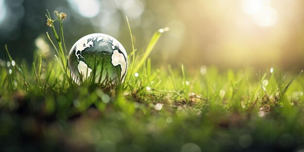 Photo green grass in the sun