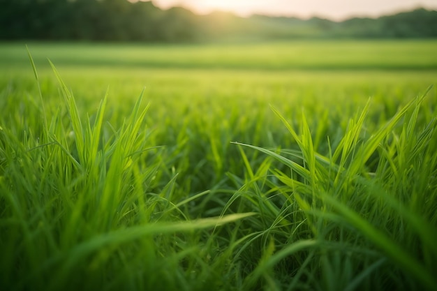 Green grass and sunlight banner background