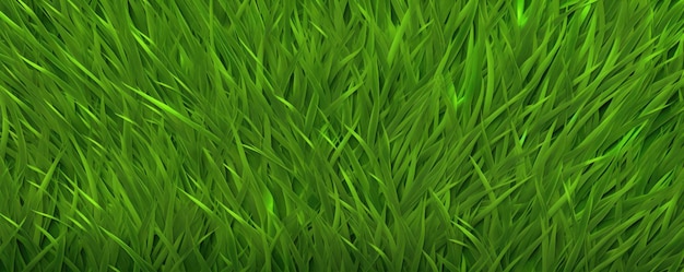 Green grass top view Grass or lawn wide banner or panorama photo