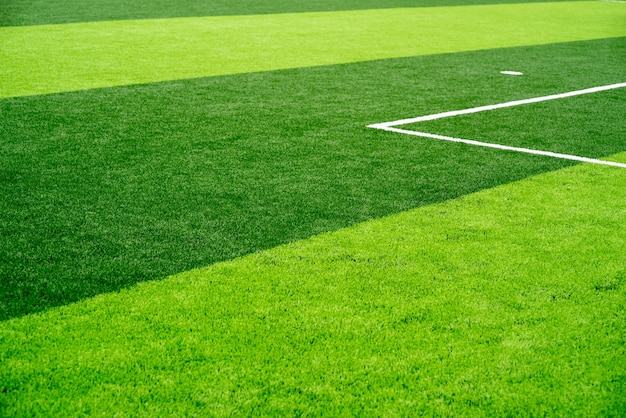 Green grass used for football matches