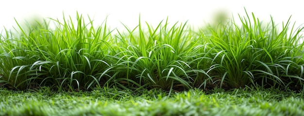 Foto erba verde su uno sfondo bianco 1