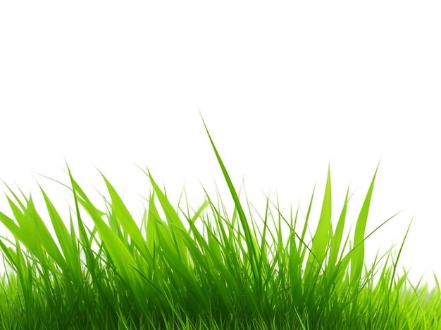 Photo green grass on white background vector photo