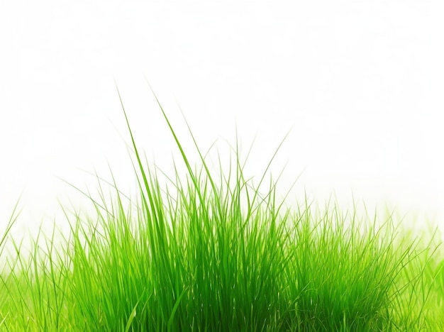 Photo green grass on white background vector photo