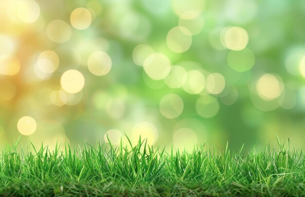 Photo green grass with bokeh background grass background