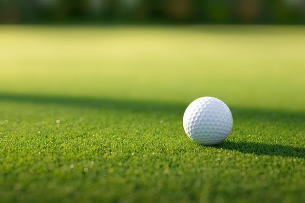 Green Grass and Woods on a Golf Field