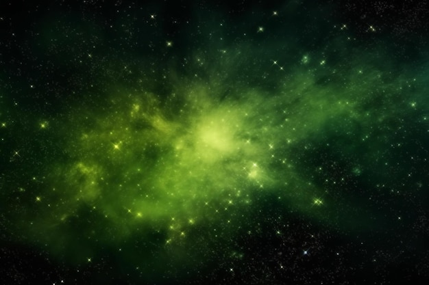 Green and green background with stars and the word green on it