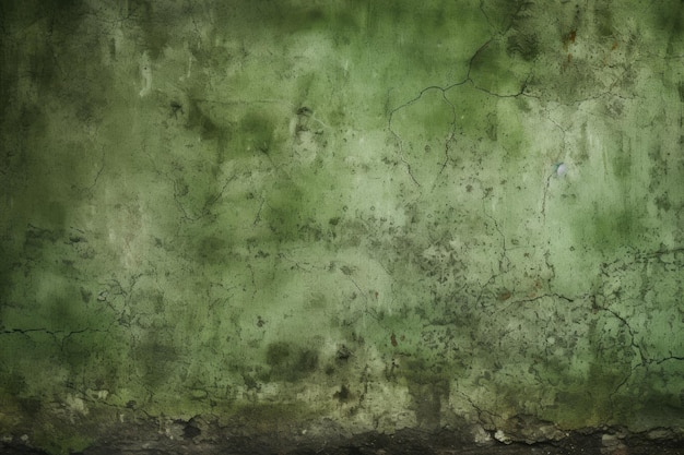 Green Grunge Texture on Stone Wall Vintage Rough Concrete Texture Background for Design