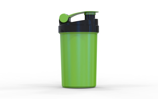 Photo green gym shaker or bottle