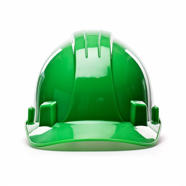 Foto green hard hat minimal isolato su bianco