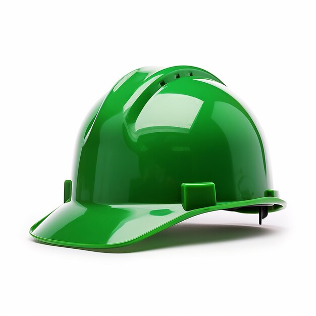 Foto minimalista del cappello verde isolato sul bianco