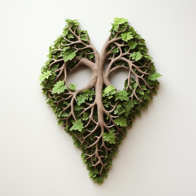 緑のハーモニー 野菜から作られた人間の肺 エコロジカルな製品