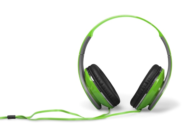 Photo green headphones