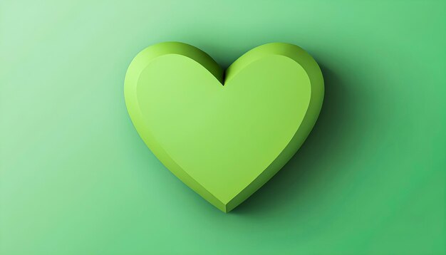 Photo green heart in studio upcoming event st patricks day a day of pride forfor ireland