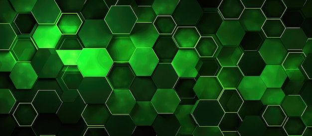 Green hexagonal geometric pattern for your design