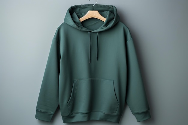 a green hoodie with a white stripe and a black hoodie