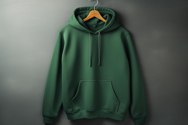 a green hoodie