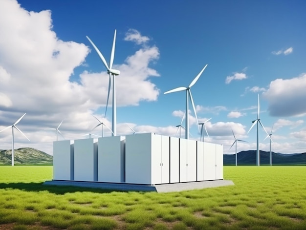 Green Hydrogen factory concept Hydrogen production from renewable energy sources