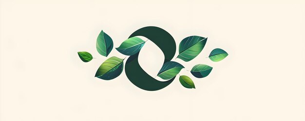 Foto green infinity leaf logo design per un'identità di marchio sostenibile