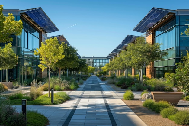 Зеленый инновационный район с кластером офисных зданий