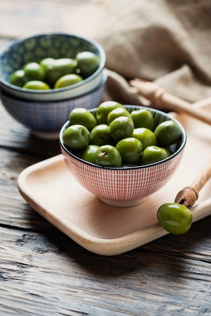 Green Italian olives